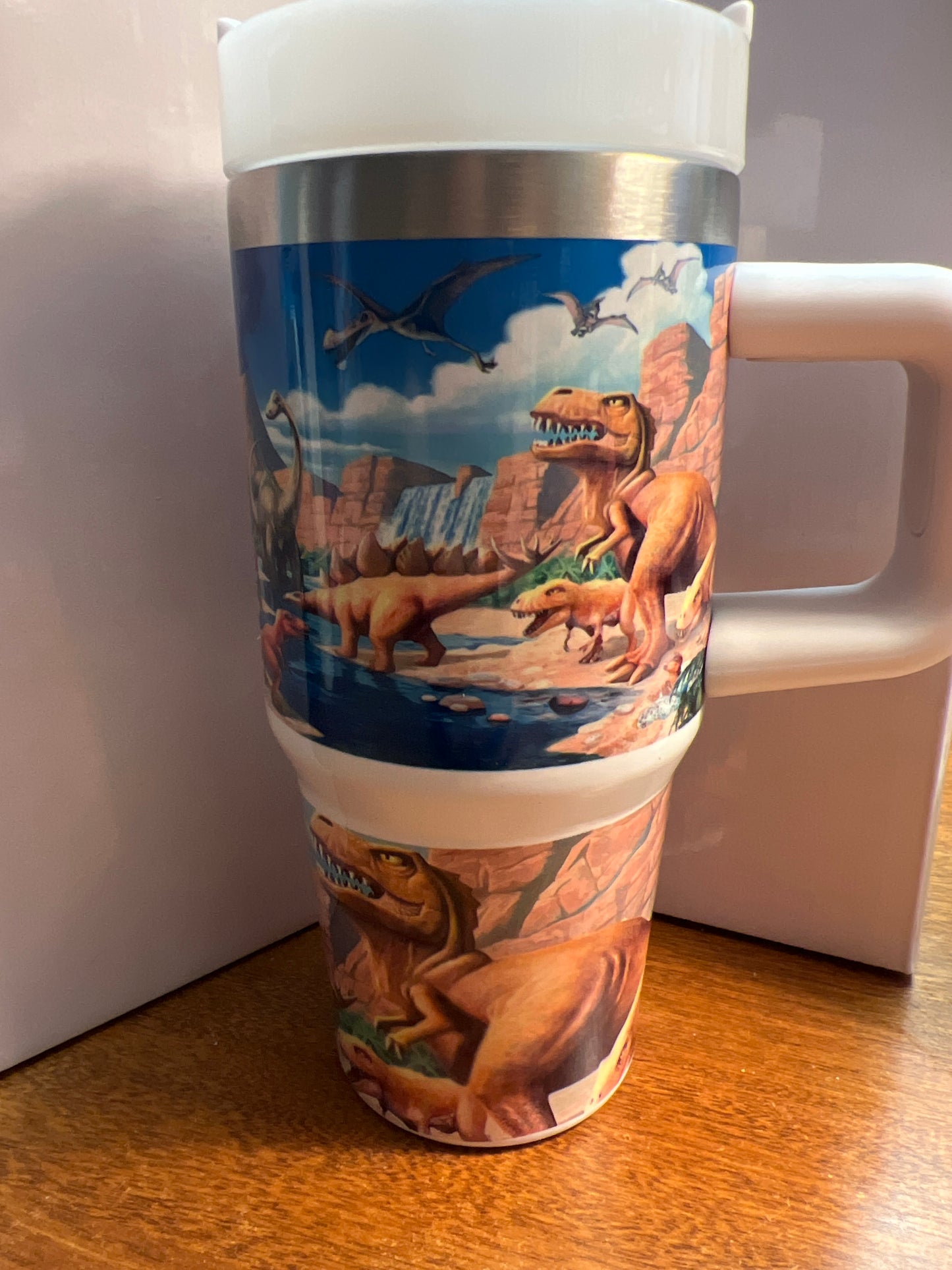 14 oz Stainless steel tumbler w/handle