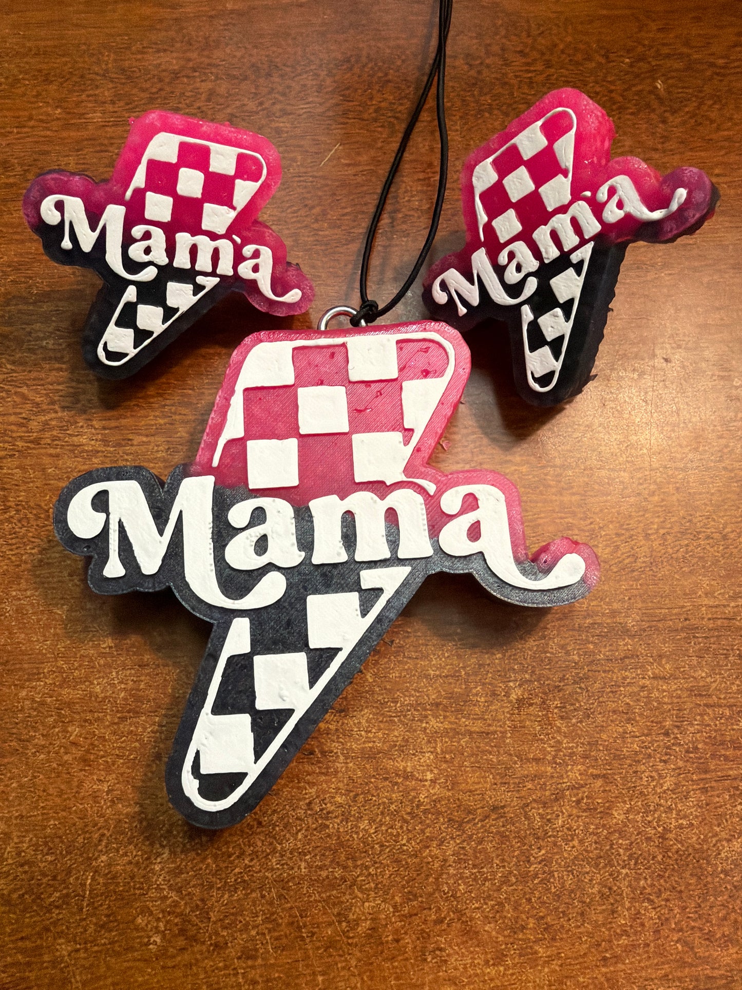 Freshie set - Baja Cactus blossom - Mama checkered + 2 vent clips