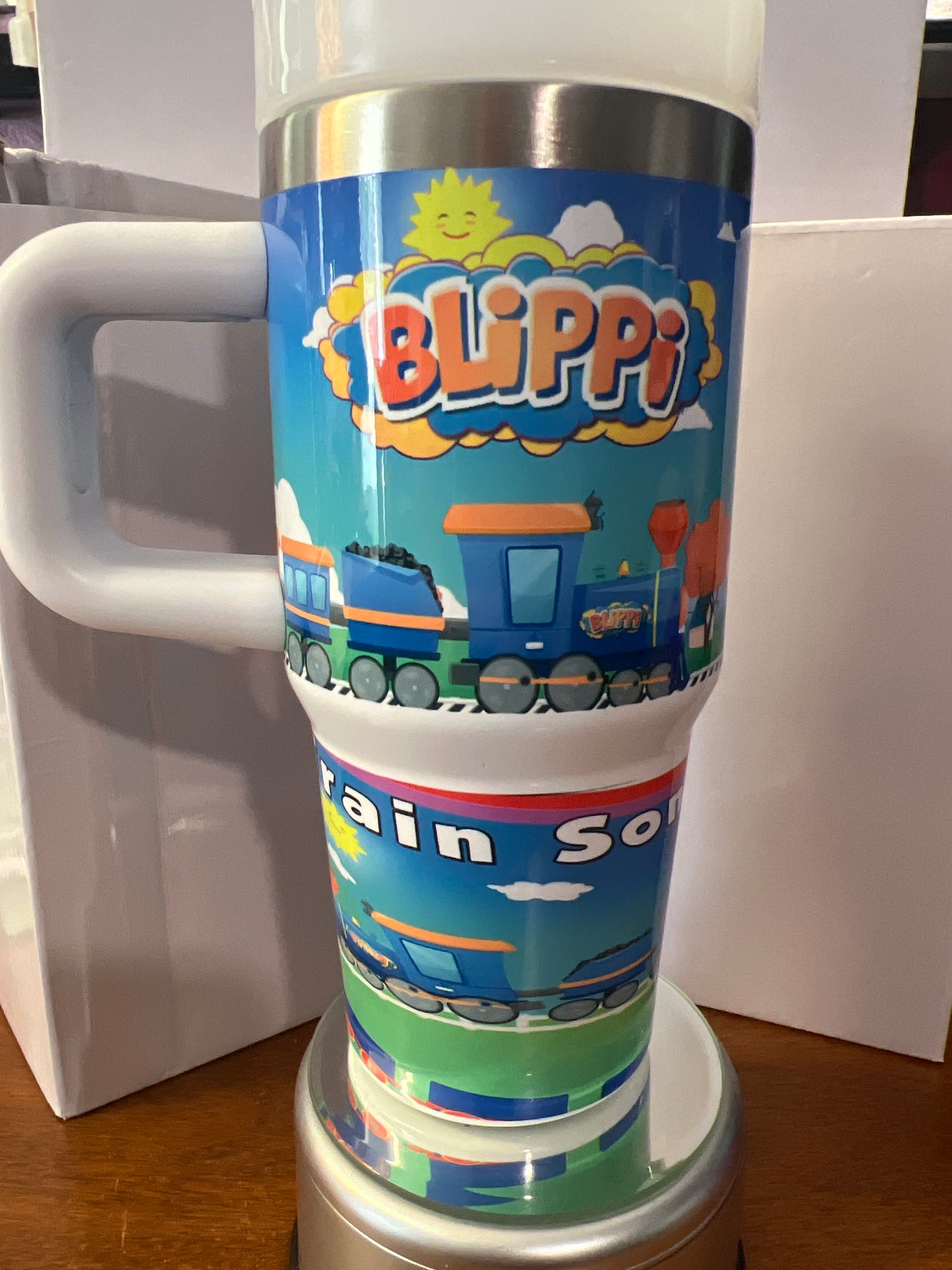 14 oz Stainless steel tumbler w/handle