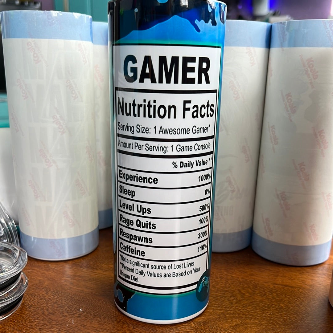 20 oz tumbler - Can’t hear you I’m gaming