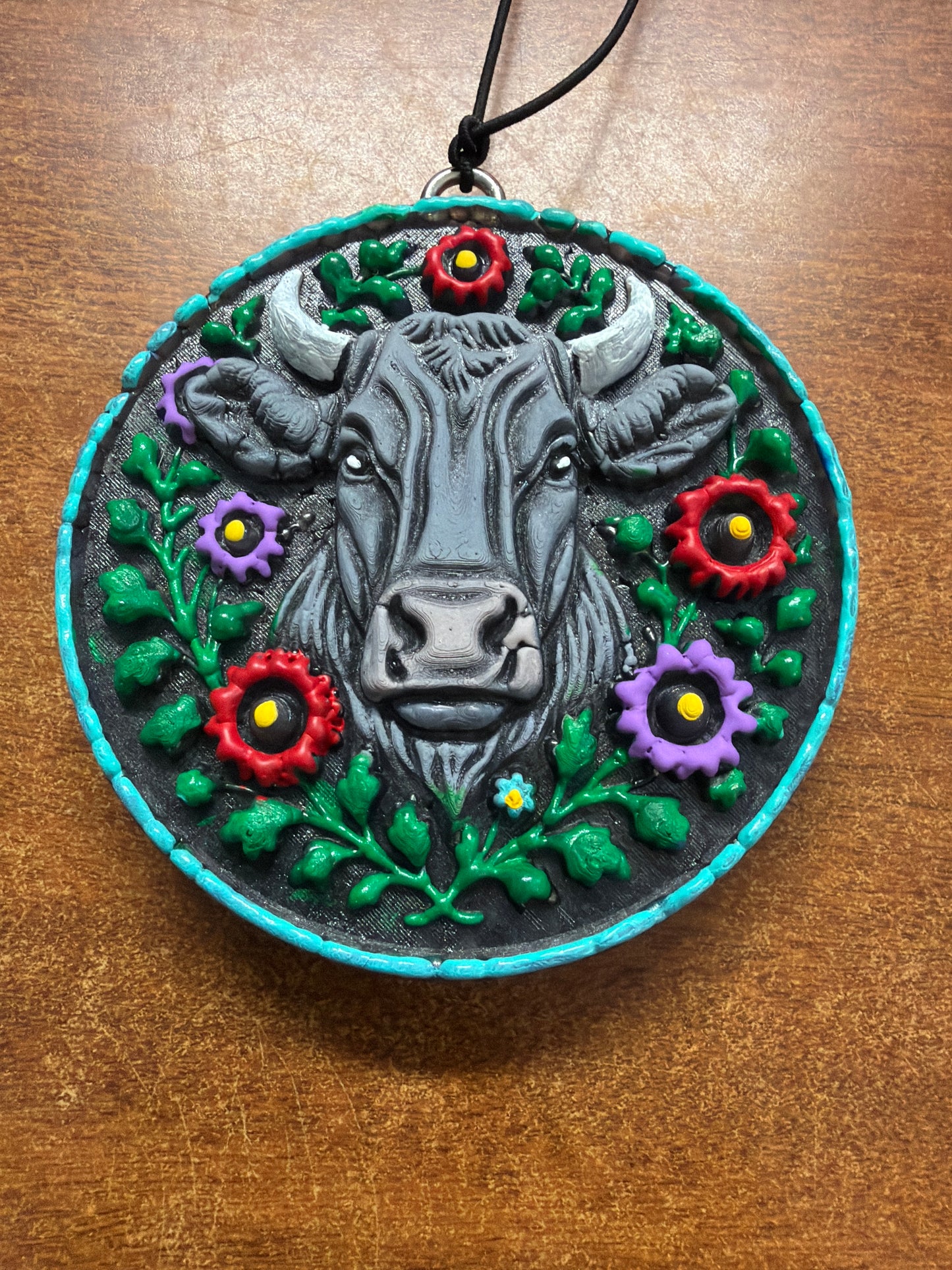 Freshie - Black Ice - Bull w/flowers