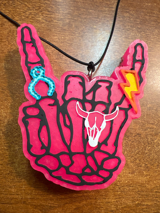 Freshie - Black leather - Skeleton fingers