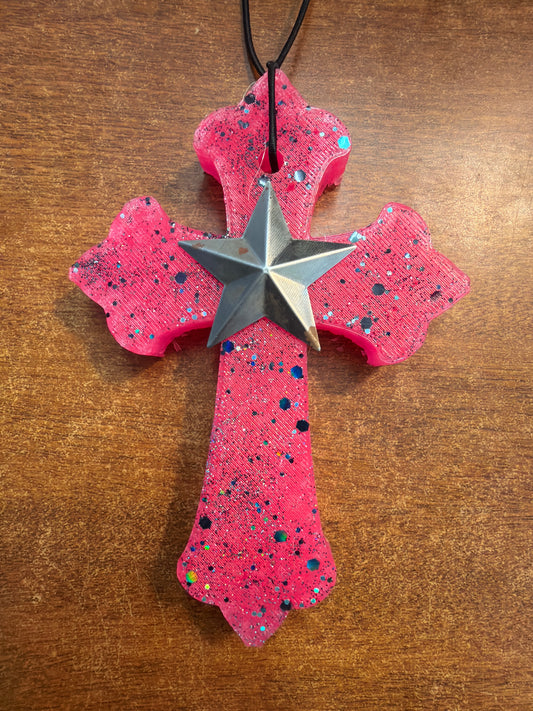 Freshie - Strawberry leather - Cross w/star
