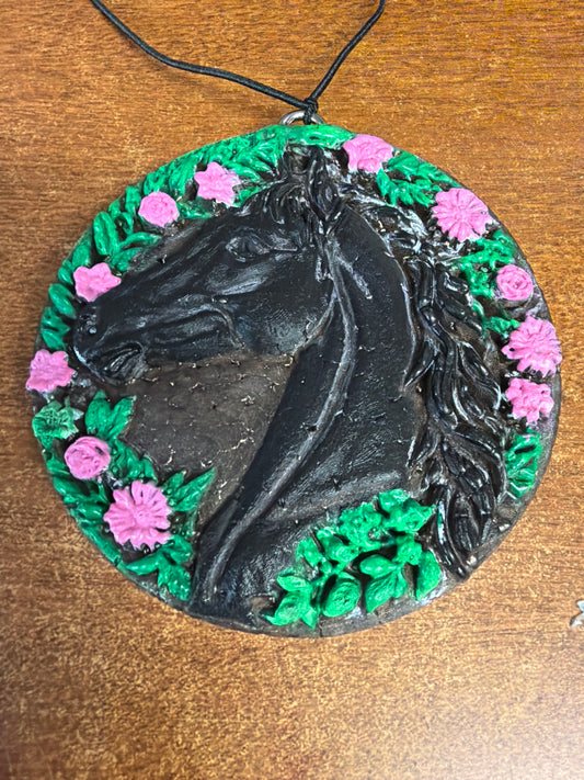 Freshie - Leather - Horse w/flowers