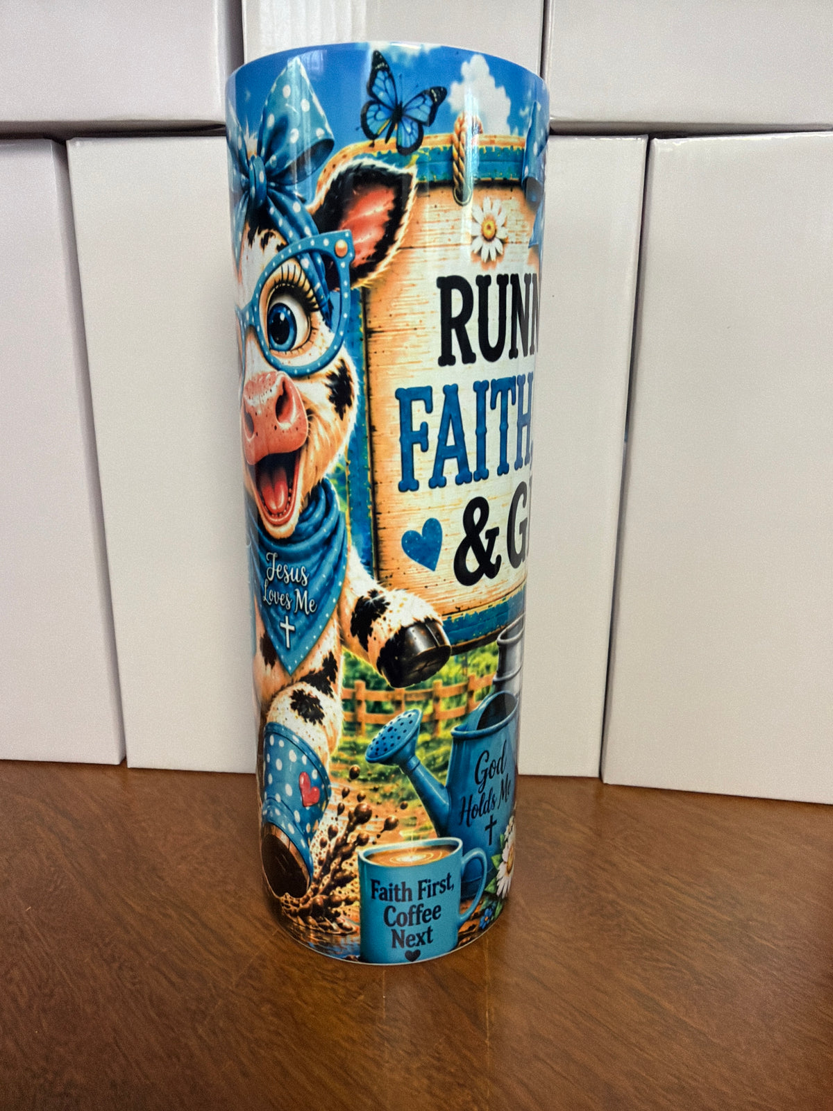 20 oz tumbler - Faith, coffee & grace