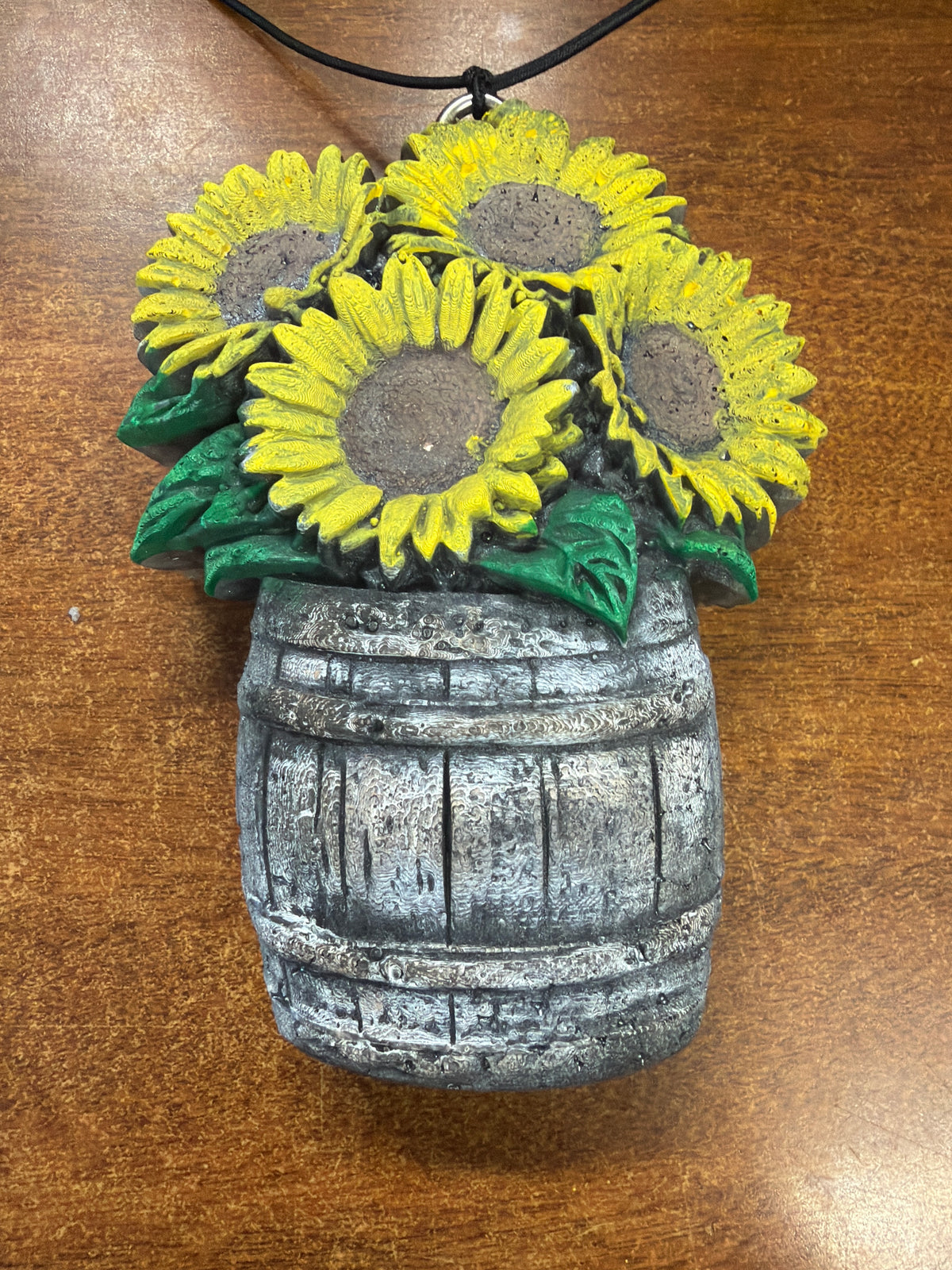 Freshie - Black Leather - Sunflowers in barrel