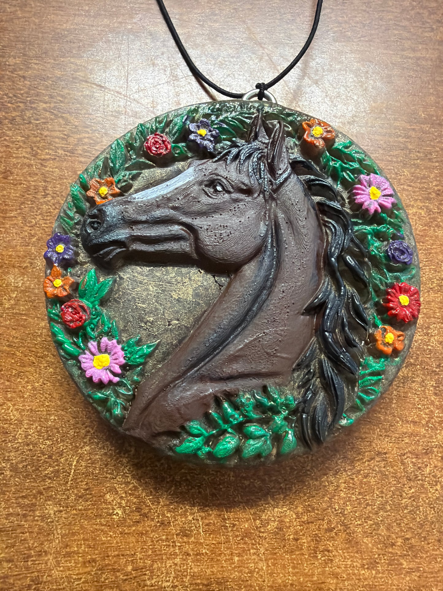 Freshie - Black Ice - Horse w/flowers