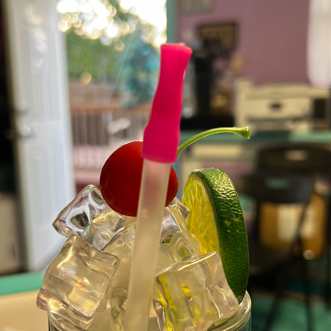 Silicone straw tips