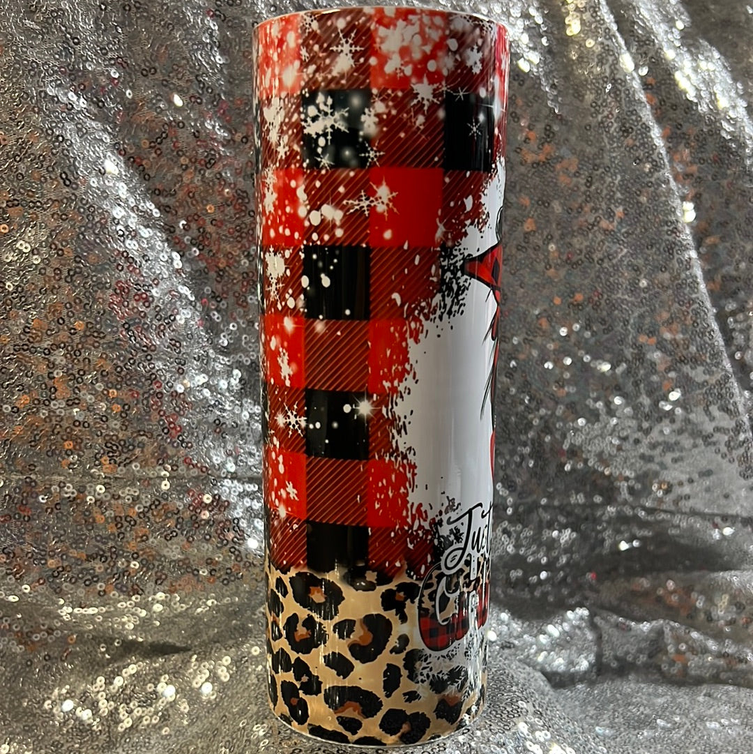 20 oz tumbler - Just a girl who loves Christmas