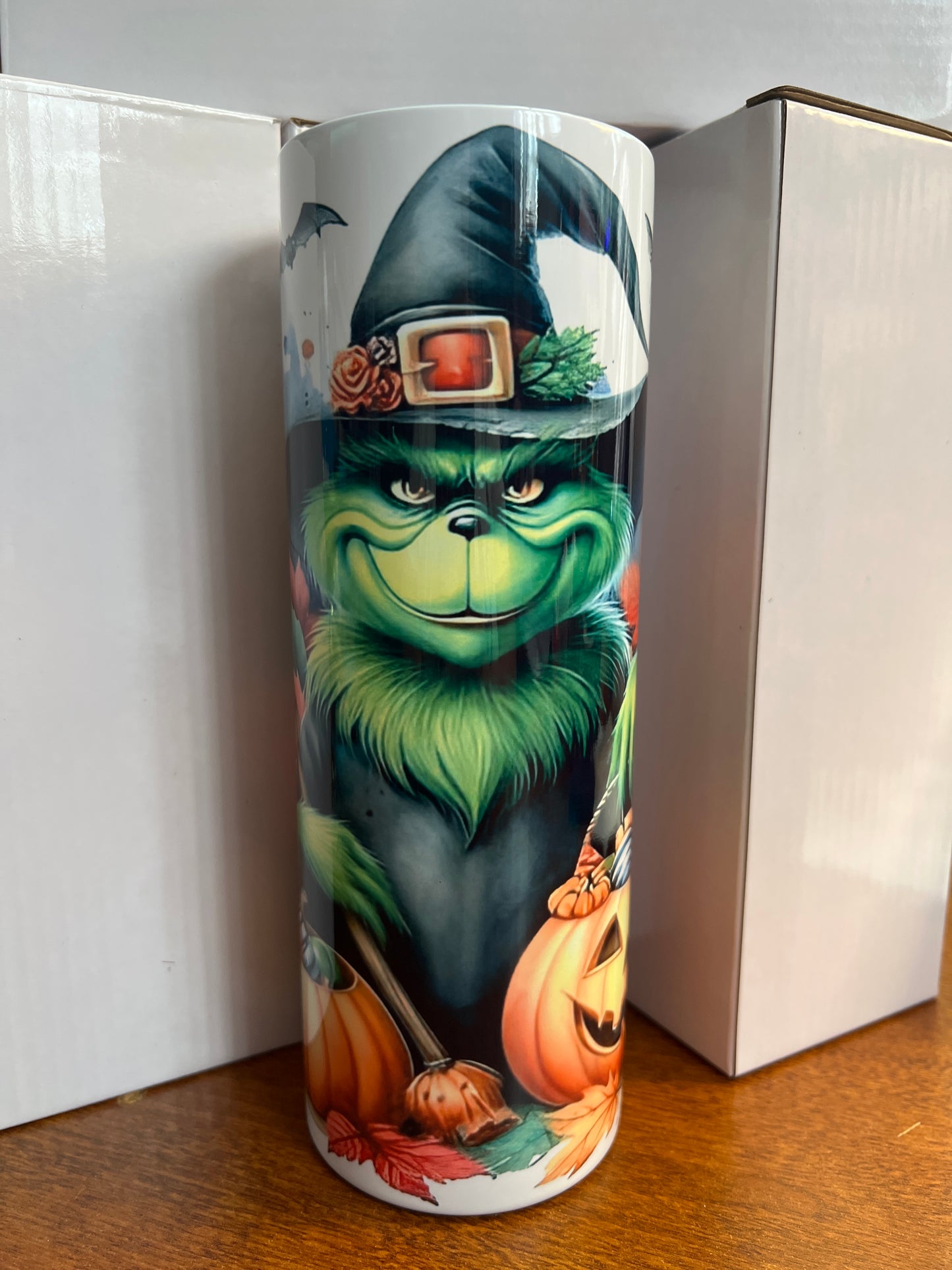 20 oz tumbler - Pumpkin grinch