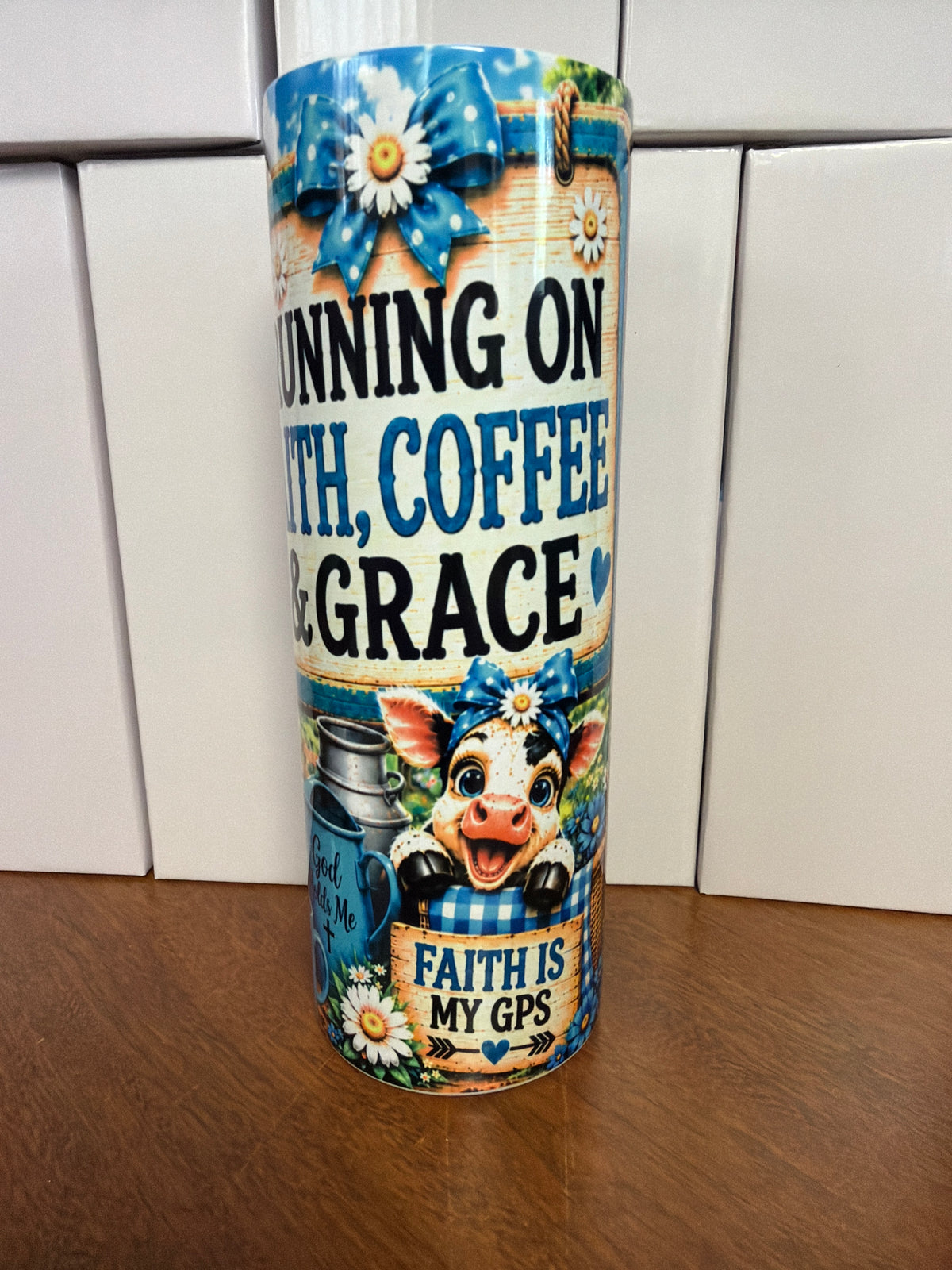 20 oz tumbler - Faith, coffee & grace