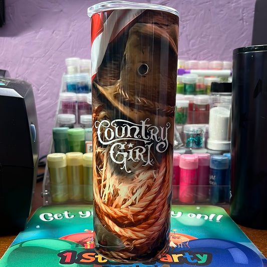 20 oz tumbler - Country girl