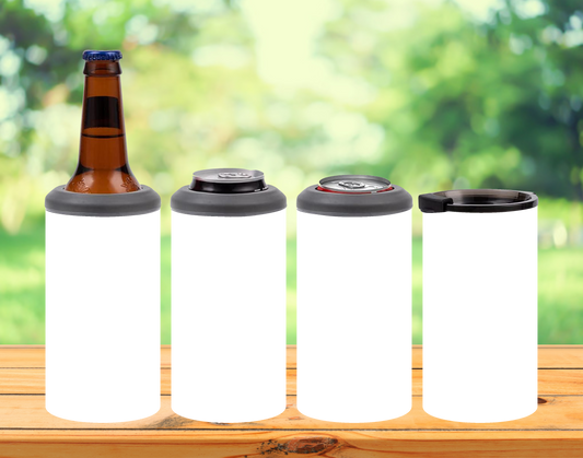 16 oz 4-in-1 skinny can/reg can/bottle cooler & cup