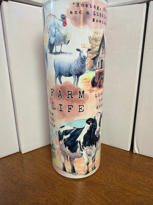 20 oz tumbler - Farm life