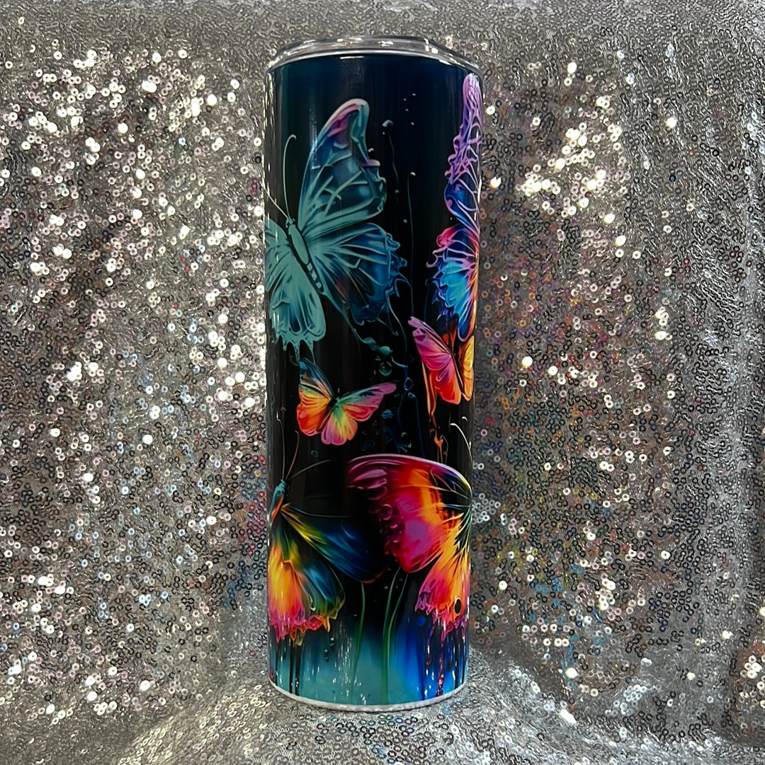 20 oz tumbler - Butterfly drip