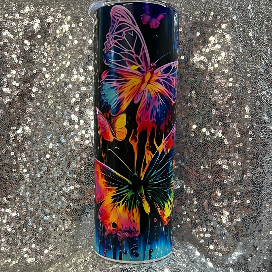 20 oz tumbler - Butterfly drip