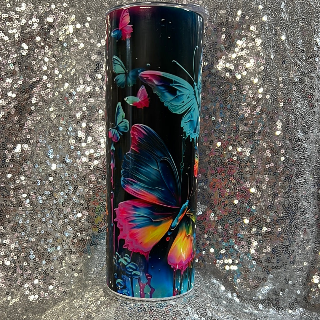 20 oz tumbler - Butterfly drip